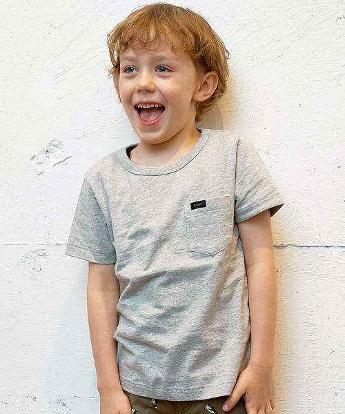 Lee(リー)の「WEB限定【KIDS】LEE(リー) クルーネック ポケットTシャツ(Tシャツ/カットソー・キッズ・ホワイト/ブラック/グレー/ダークブラウン/ダークグリーン/ライトブルー/その他1/その他2・130cm/110cm/120cm)」の3枚目の写真