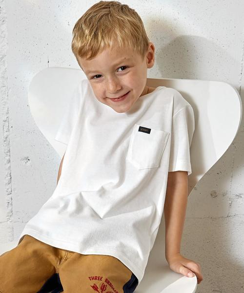Lee(リー)の「WEB限定【KIDS】LEE(リー) クルーネック ポケットTシャツ(Tシャツ/カットソー・キッズ・ホワイト/ブラック/グレー/ダークブラウン/ダークグリーン/ライトブルー/その他1/その他2・130cm/110cm/120cm)」の2枚目の写真