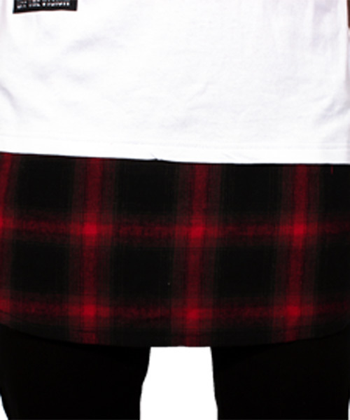 8(eight)(エイト)の「チェック ノースリーブパーカー 半袖 プルオーバー(Tシャツ/カットソー・メンズ・ホワイト/ブラック・LARGE/MEDIUM)」の9枚目の写真