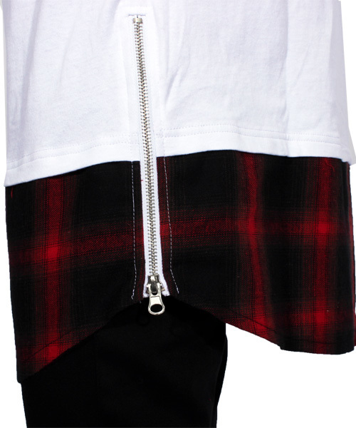 8(eight)(エイト)の「チェック ノースリーブパーカー 半袖 プルオーバー(Tシャツ/カットソー・メンズ・ホワイト/ブラック・LARGE/MEDIUM)」の10枚目の写真