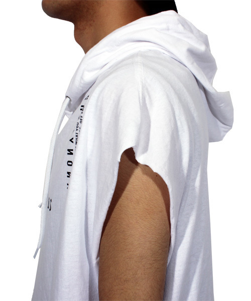 8(eight)(エイト)の「チェック ノースリーブパーカー 半袖 プルオーバー(Tシャツ/カットソー・メンズ・ホワイト/ブラック・LARGE/MEDIUM)」の12枚目の写真