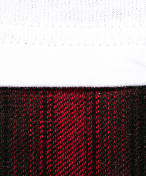 8(eight)(エイト)の「チェック ノースリーブパーカー 半袖 プルオーバー(Tシャツ/カットソー・メンズ・ホワイト/ブラック・LARGE/MEDIUM)」の7枚目の写真