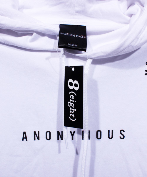 8(eight)(エイト)の「チェック ノースリーブパーカー 半袖 プルオーバー(Tシャツ/カットソー・メンズ・ホワイト/ブラック・LARGE/MEDIUM)」の6枚目の写真