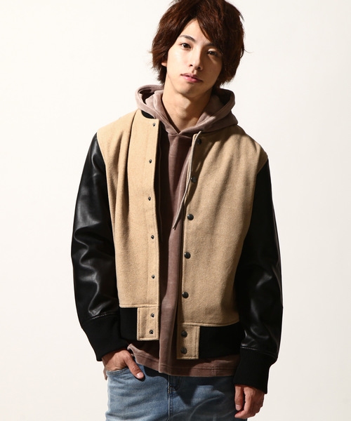 ZIP FIVE(ジップファイブ)の「【ZIP FIVE】撥水加工スタジャン(スタジャン・メンズ・ブラウン/ブラック/ベージュ/ネイビー/ワイン/キャメル/グレー/ブルー/チャコール/オリーブ・LARGE/MEDIUM/SMALL/X-LARGE/X-SMALL/XX-LARGE)」の6枚目の写真