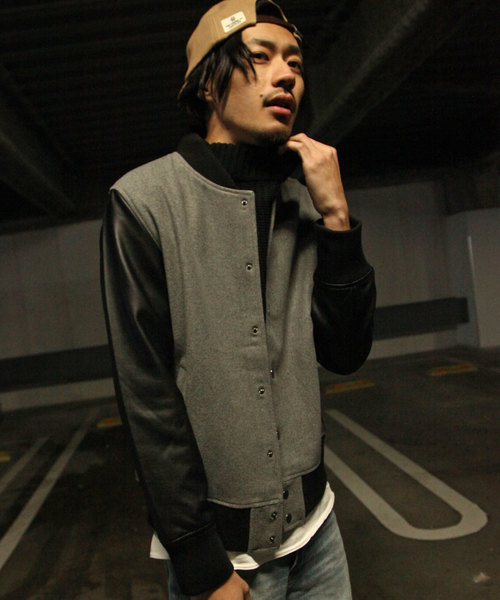 ZIP FIVE(ジップファイブ)の「【ZIP FIVE】撥水加工スタジャン(スタジャン・メンズ・ブラウン/ブラック/ベージュ/ネイビー/ワイン/キャメル/グレー/ブルー/チャコール/オリーブ・LARGE/MEDIUM/SMALL/X-LARGE/X-SMALL/XX-LARGE)」の3枚目の写真