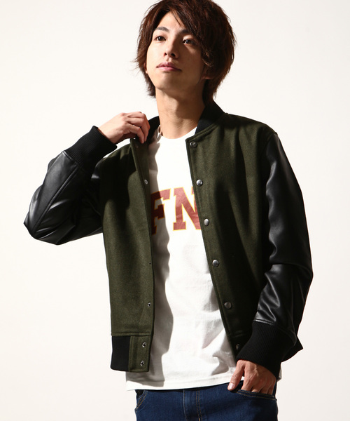 ZIP FIVE(ジップファイブ)の「【ZIP FIVE】撥水加工スタジャン(スタジャン・メンズ・ブラウン/ブラック/ベージュ/ネイビー/ワイン/キャメル/グレー/ブルー/チャコール/オリーブ・LARGE/MEDIUM/SMALL/X-LARGE/X-SMALL/XX-LARGE)」の1枚目の写真