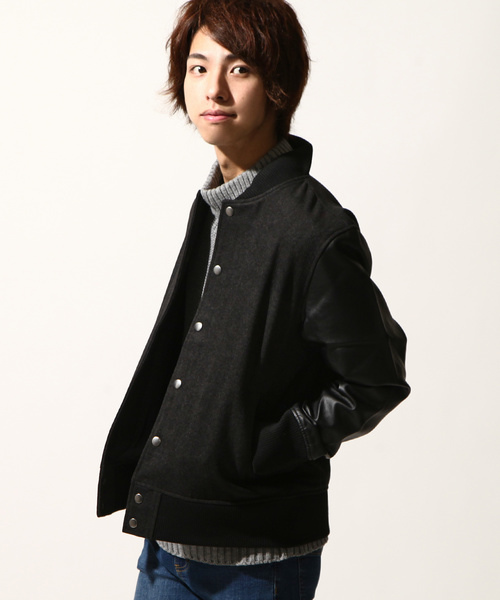 ZIP FIVE(ジップファイブ)の「【ZIP FIVE】撥水加工スタジャン(スタジャン・メンズ・ブラウン/ブラック/ベージュ/ネイビー/ワイン/キャメル/グレー/ブルー/チャコール/オリーブ・LARGE/MEDIUM/SMALL/X-LARGE/X-SMALL/XX-LARGE)」の4枚目の写真