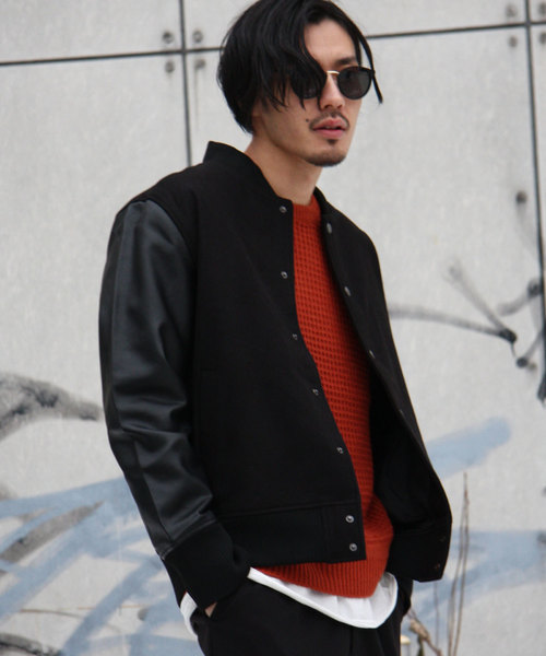 ZIP FIVE(ジップファイブ)の「【ZIP FIVE】撥水加工スタジャン(スタジャン・メンズ・ブラウン/ブラック/ベージュ/ネイビー/ワイン/キャメル/グレー/ブルー/チャコール/オリーブ・LARGE/MEDIUM/SMALL/X-LARGE/X-SMALL/XX-LARGE)」の2枚目の写真