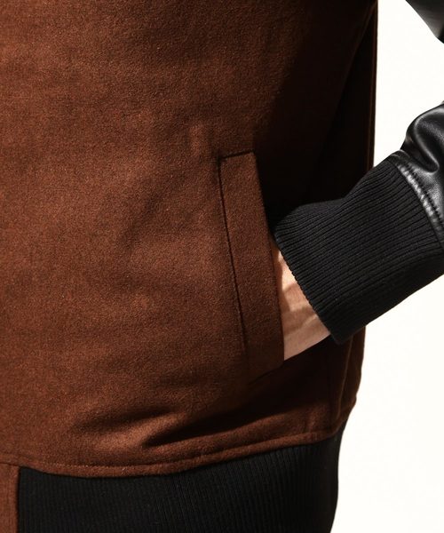 ZIP FIVE(ジップファイブ)の「【ZIP FIVE】撥水加工スタジャン(スタジャン・メンズ・ブラウン/ブラック/ベージュ/ネイビー/ワイン/キャメル/グレー/ブルー/チャコール/オリーブ・LARGE/MEDIUM/SMALL/X-LARGE/X-SMALL/XX-LARGE)」の20枚目の写真