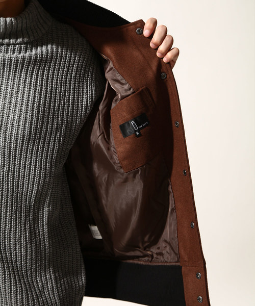 ZIP FIVE(ジップファイブ)の「【ZIP FIVE】撥水加工スタジャン(スタジャン・メンズ・ブラウン/ブラック/ベージュ/ネイビー/ワイン/キャメル/グレー/ブルー/チャコール/オリーブ・LARGE/MEDIUM/SMALL/X-LARGE/X-SMALL/XX-LARGE)」の19枚目の写真