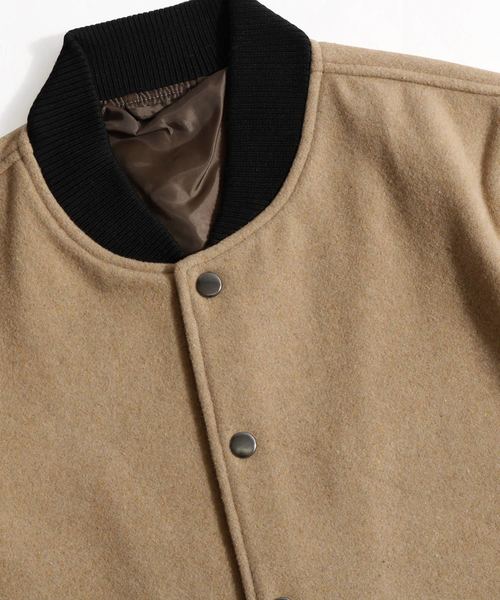 ZIP FIVE(ジップファイブ)の「【ZIP FIVE】撥水加工スタジャン(スタジャン・メンズ・ブラウン/ブラック/ベージュ/ネイビー/ワイン/キャメル/グレー/ブルー/チャコール/オリーブ・LARGE/MEDIUM/SMALL/X-LARGE/X-SMALL/XX-LARGE)」の14枚目の写真