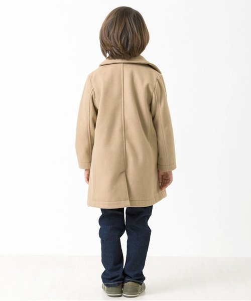 apres les cours（アプレレクール）の「ウールコート（ブルゾン・キッズ・ベージュ/チェック・100/110/120/130/140/90）」の4枚目の写真