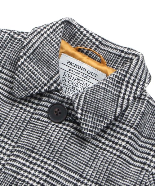 apres les cours（アプレレクール）の「ウールコート（ブルゾン・キッズ・ベージュ/チェック・100/110/120/130/140/90）」の12枚目の写真