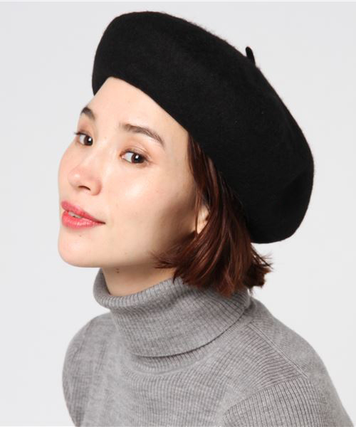 archives（アルシーヴ）の「フェルトベレー（ハンチング/ベレー帽・レディース・チャコールグレー/ブラック/キャメル・MEDIUM）」の2枚目の写真