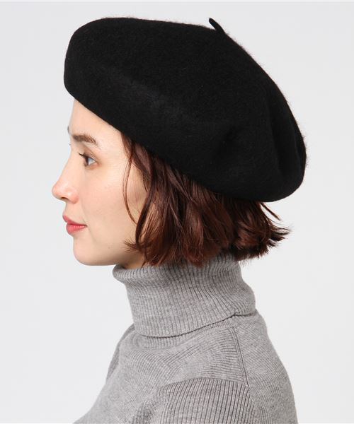 archives（アルシーヴ）の「フェルトベレー（ハンチング/ベレー帽・レディース・チャコールグレー/ブラック/キャメル・MEDIUM）」の5枚目の写真