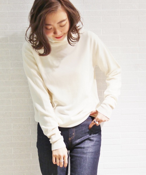 plage（プラージュ）の「カシミヤ混タートルネックプルオーバー