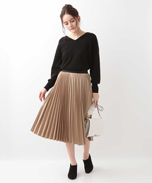 OFUON le MK | 【春まで使える】ウエストゴムプリーツスカート(スカート)