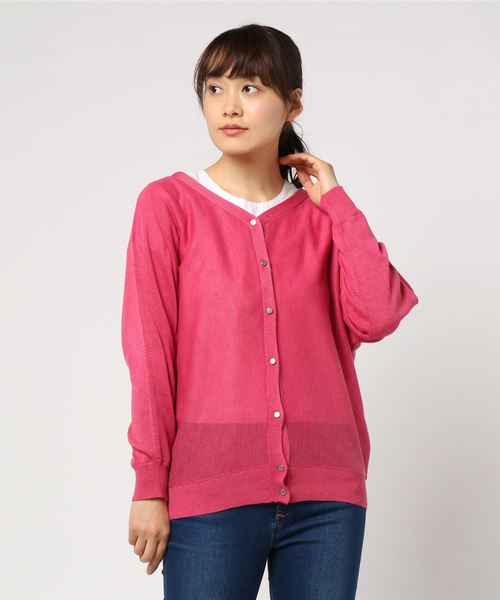 AMERICAN HOLIC（アメリカンホリック）の「10col.2WAYドルマンニットカーディガン（カーディガン/ボレロ・レディース・ピンク/ライトグレー/ブラック/ネイビー/アイボリー/イエロー/ブルー/ミント/ベージュ系その他/ライトピンク・L/M）」の9枚目の写真