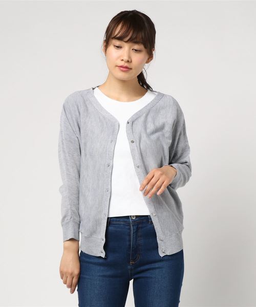 AMERICAN HOLIC（アメリカンホリック）の「10col.2WAYドルマンニットカーディガン（カーディガン/ボレロ・レディース・ピンク/ライトグレー/ブラック/ネイビー/アイボリー/イエロー/ブルー/ミント/ベージュ系その他/ライトピンク・L/M）」の4枚目の写真