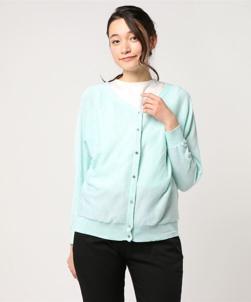 AMERICAN HOLIC（アメリカンホリック）の「10col.2WAYドルマンニットカーディガン（カーディガン/ボレロ・レディース・ピンク/ライトグレー/ブラック/ネイビー/アイボリー/イエロー/ブルー/ミント/ベージュ系その他/ライトピンク・L/M）」の6枚目の写真