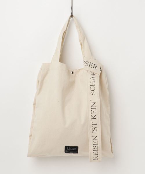 natural couture（ナチュラルクチュール）の「ロゴリボントート（トートバッグ・レディース・ホワイト/ブルー/ブラック・FREE）」の2枚目の写真