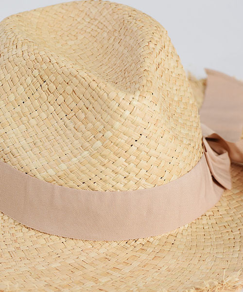 LIPSTAR（リップスター）の「ラフィア中折れフリンジハット（ハット・レディース・ベージュ/キャメル・M）」の9枚目の写真