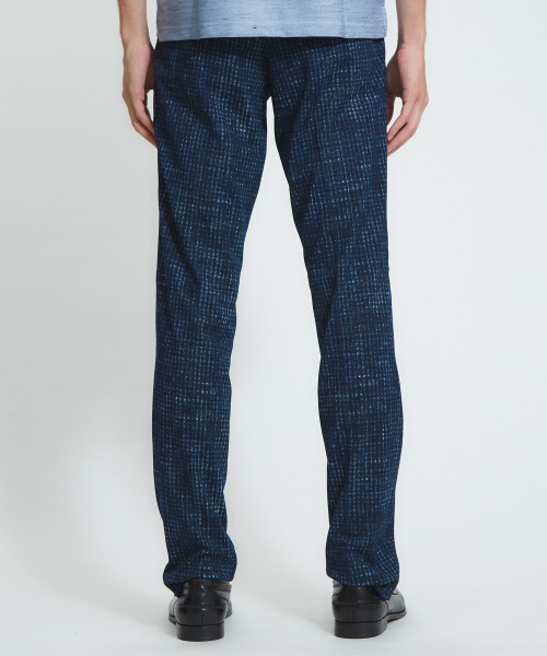 ABAHOUSE（アバハウス）の「【Recency of Mine】EVALETテクニカルメッシュギンガムパンツ（スラックス・メンズ・ネイビー・44/46/48/50）」の4枚目の写真