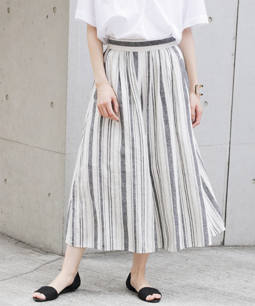 LOWRYS FARM（ローリーズファーム）の「Ｌ／Ｒスカーチョ　791303（その他パンツ・レディース・ストライプ/ブラック/イエロー/グリーン/ベージュ・MEDIUM/SMALL/X-LARGE/LARGE）」の5枚目の写真