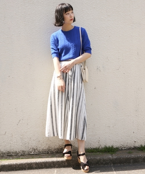 LOWRYS FARM（ローリーズファーム）の「Ｌ／Ｒスカーチョ　791303（その他パンツ・レディース・ストライプ/ブラック/イエロー/グリーン/ベージュ・MEDIUM/SMALL/X-LARGE/LARGE）」の19枚目の写真