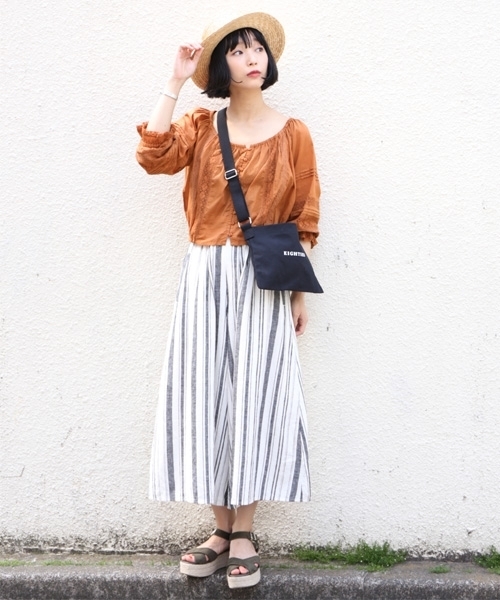 LOWRYS FARM（ローリーズファーム）の「Ｌ／Ｒスカーチョ　791303（その他パンツ・レディース・ストライプ/ブラック/イエロー/グリーン/ベージュ・MEDIUM/SMALL/X-LARGE/LARGE）」の20枚目の写真