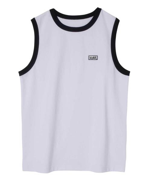 X-girl（エックスガール）の「RINGER SOLID TANK TOP（タンクトップ・レディース・ホワイト/ブラック/ピンク・ONE SIZE）」の2枚目の写真