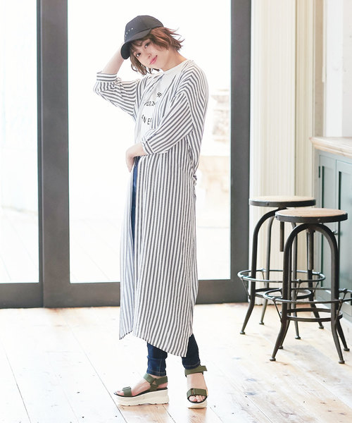 KOBE LETTUCE（コウベレタス）の「厚底ベルクロスポーツスニーカーサンダル（サンダル・レディース・ブラック/グレー/カーキ/ブラック系その他/ベージュ・S/M/L/LL）」の8枚目の写真