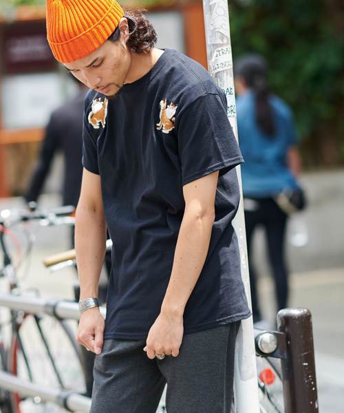 AlexanderLeeChang(アレキサンダーリーチャン)の「【AlexanderLeeChang/アレキサンダーリーチャン】別注DOG&CAT刺繍/Tシャツ(Tシャツ/カットソー・メンズ・ホワイト/ブラック・M/L)」の19枚目の写真