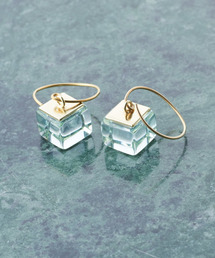 ear PAPILLONNER | 【ROSA MENDEZ(ローザ・メンデス) 】フープ型フックピアス(Cube)(ピアス(両耳用))