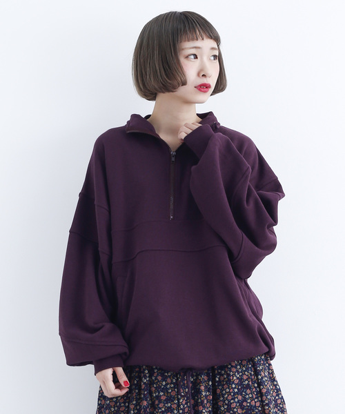 MERLOT（メルロー）の「アノラックスウェットプルオーバー1899（スウェット・レディース・ブラック/ネイビー/オフホワイト/ワイン・FREE）」の4枚目の写真