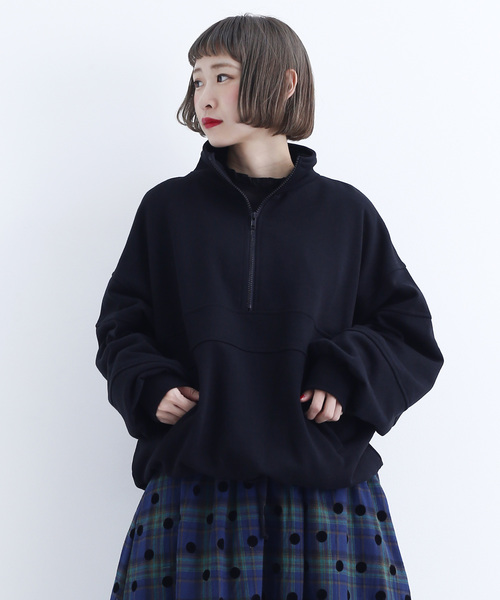 MERLOT（メルロー）の「アノラックスウェットプルオーバー1899（スウェット・レディース・ブラック/ネイビー/オフホワイト/ワイン・FREE）」の3枚目の写真