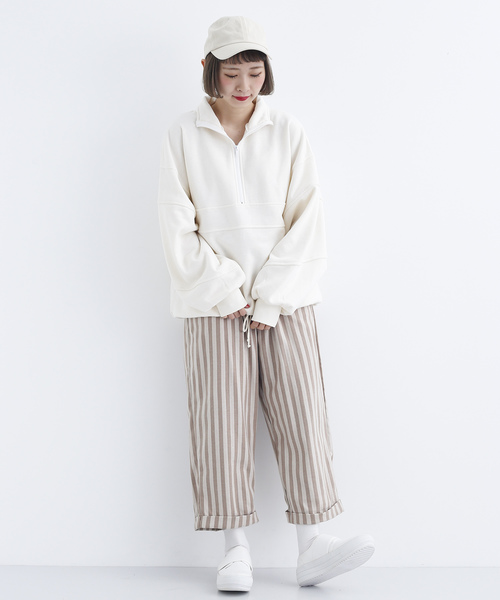 MERLOT（メルロー）の「アノラックスウェットプルオーバー1899（スウェット・レディース・ブラック/ネイビー/オフホワイト/ワイン・FREE）」の7枚目の写真