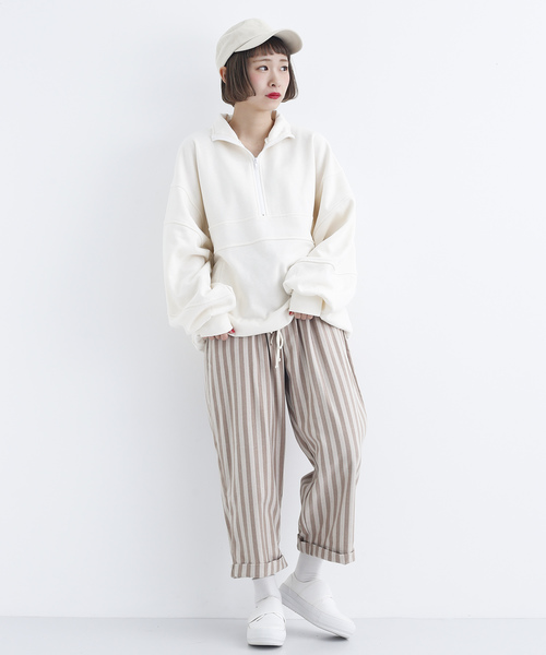 MERLOT（メルロー）の「アノラックスウェットプルオーバー1899（スウェット・レディース・ブラック/ネイビー/オフホワイト/ワイン・FREE）」の8枚目の写真