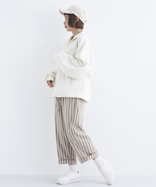 MERLOT（メルロー）の「アノラックスウェットプルオーバー1899（スウェット・レディース・ブラック/ネイビー/オフホワイト/ワイン・FREE）」の10枚目の写真