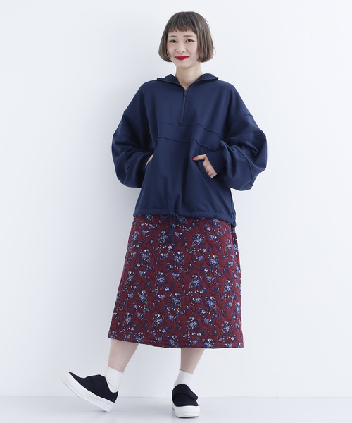 MERLOT（メルロー）の「アノラックスウェットプルオーバー1899（スウェット・レディース・ブラック/ネイビー/オフホワイト/ワイン・FREE）」の15枚目の写真