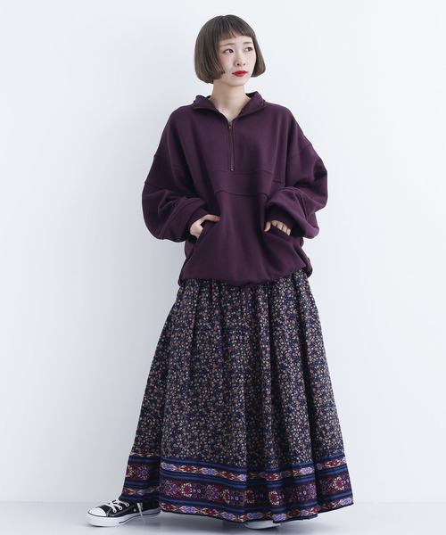 MERLOT（メルロー）の「アノラックスウェットプルオーバー1899（スウェット・レディース・ブラック/ネイビー/オフホワイト/ワイン・FREE）」の19枚目の写真