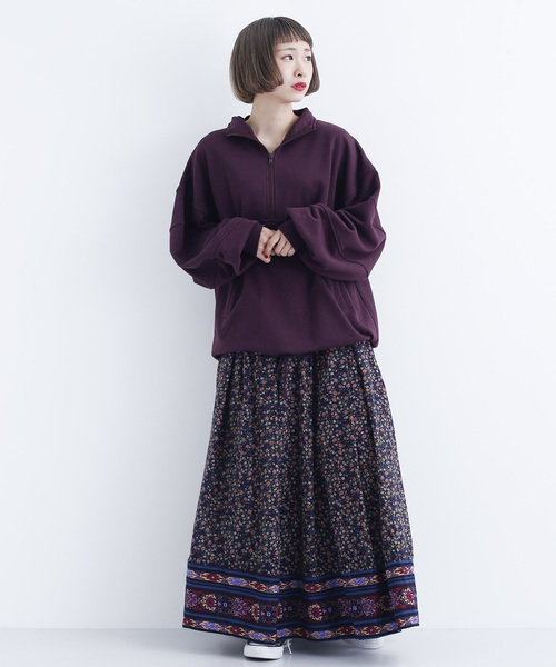 MERLOT（メルロー）の「アノラックスウェットプルオーバー1899（スウェット・レディース・ブラック/ネイビー/オフホワイト/ワイン・FREE）」の21枚目の写真