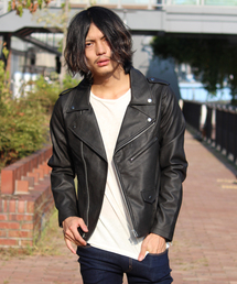 WEGO | WEGO/フェイクレザーダブルライダースジャケット(ライダースジャケット)