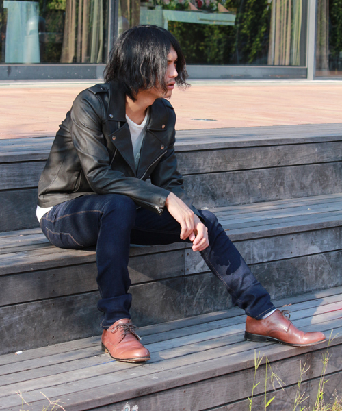 WEGO（ウィゴー）の「WEGO/フェイクレザーダブルライダースジャケット（ライダースジャケット・メンズ・ホワイト/ブラック/ブルー・MEDIUM/LARGE）」の13枚目の写真