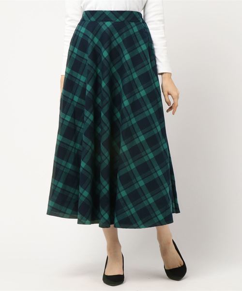 YECCA VECCA(イェッカヴェッカ)の「・チェック柄フレアスカート(スカート・レディース・ブラック/レッド/グリーン・FREE)」の12枚目の写真