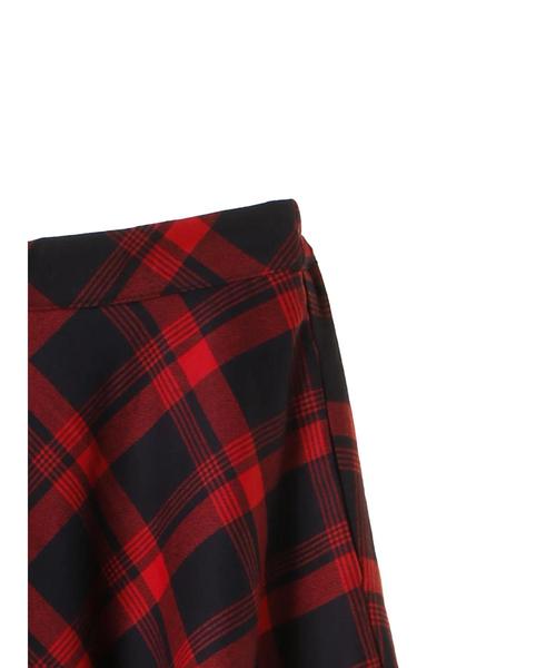 YECCA VECCA(イェッカヴェッカ)の「・チェック柄フレアスカート(スカート・レディース・ブラック/レッド/グリーン・FREE)」の17枚目の写真
