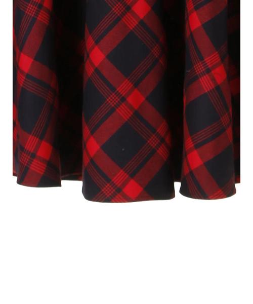 YECCA VECCA(イェッカヴェッカ)の「・チェック柄フレアスカート(スカート・レディース・ブラック/レッド/グリーン・FREE)」の15枚目の写真