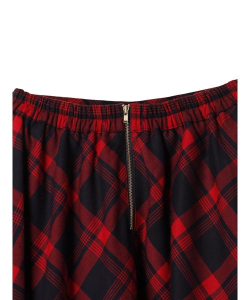 YECCA VECCA(イェッカヴェッカ)の「・チェック柄フレアスカート(スカート・レディース・ブラック/レッド/グリーン・FREE)」の14枚目の写真