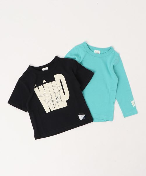 FARM（ファーム）の「ワイルド２枚セットＴシャツ（Tシャツ/カットソー・キッズ・ブラック/ブルー・100cm/110cm/120cm/130cm/140cm）」の2枚目の写真