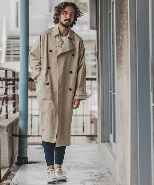 CAMBIO(カンビオ)の「mj6185-Light Cotton Casual Trench Coat トレンチコート(トレンチコート・メンズ・チャコール/ベージュ/ブラック/ブルー系その他・S/M/L)」の19枚目の写真